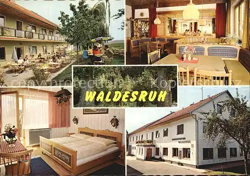 Gallspach Jausenstation Waldesruh Terrasse Gaststube Zimmer Kat. Gallspach
