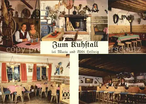 Reit Winkl Restaurant Zum Kuhstall Maria und Addi Hellwig Gaststube Bar Kat. Reit im Winkl