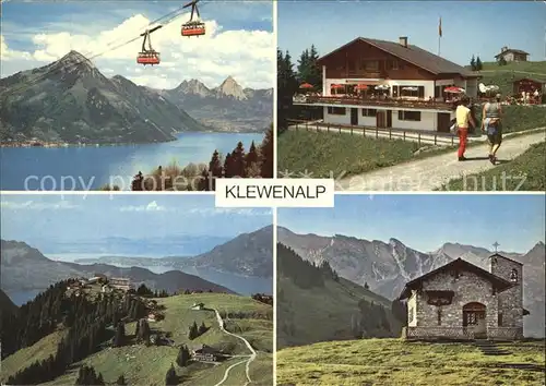 Klewenalp Seilbahn Bergrestaurant Alpstuebli Fliegeraufnahme Kapelle