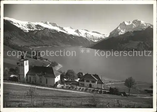 Innerthal Panorama Waegitalersee Alpen Kat. Innerthal