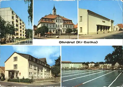 Ohrdruf Rathaus Kaufhaus Druschba Krankenhaus Kat. Ohrdruf