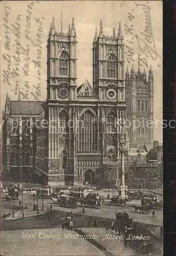 London West Towers Westminster Abbey Kat. City of London