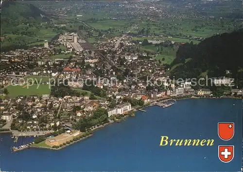 Brunnen SZ Fliegeraufnahme Kat. Brunnen