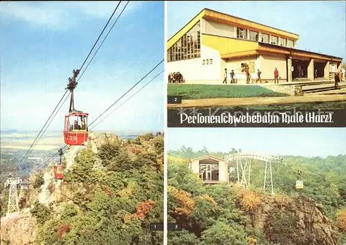 Thale Harz Personenschwebebahn Bergstation Kat. Thale