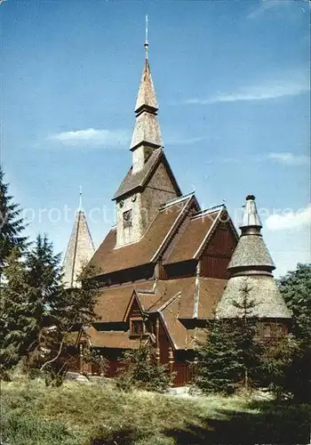 Hahnenklee Bockswiese Harz Nordische Stabholzkirche Kat. Goslar