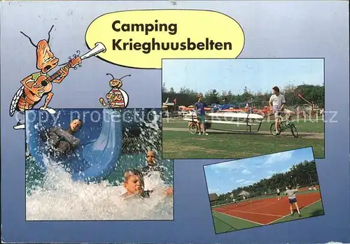 Raalte Camping Krieghuusbelten Wasserrutsche Surfer Tennisplatz Kat. Raalte