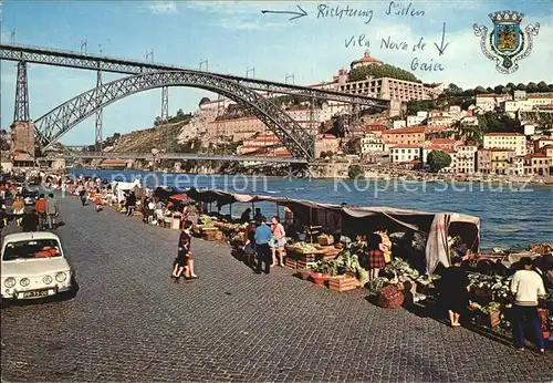 Porto Portugal Ponte D Luis e Marcado da Ribeira Kat. Porto