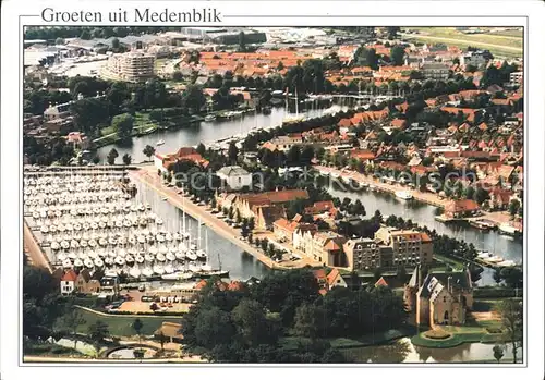 Medemblik Havensaanzicht Fliegeraufnahme Kat. Medemblik