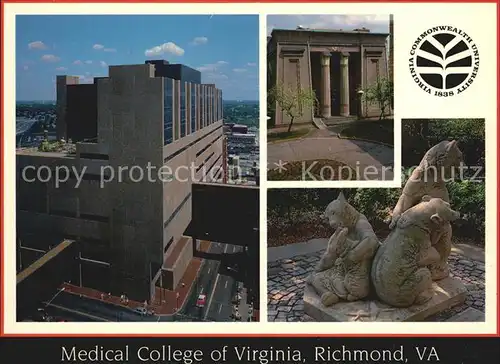 Richmond Virginia Medical College of Virginia Baerenskulptur Kat. Richmond