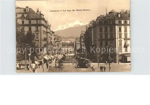 Geneve GE La rue du Mont Blanc Kat. Geneve