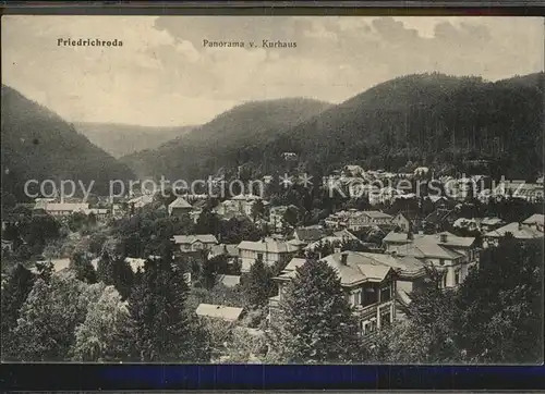 Friedrichroda Panorama vom Kurhaus Kat. Friedrichroda