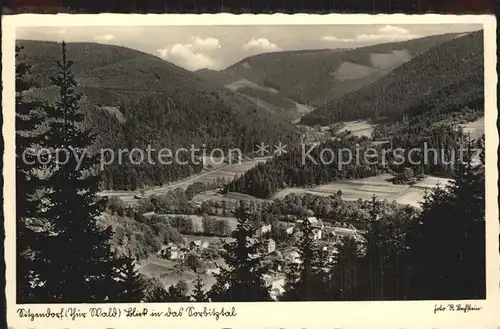 Sitzendorf Thueringen Blick ins Sorbitztal Kat. Sitzendorf Schwarzatal