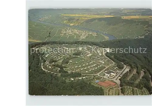 Leiwen Trier Saarburg Fliegeraufnahme Ferienzentrum Sonnenberg Leiwen Kat. Leiwen