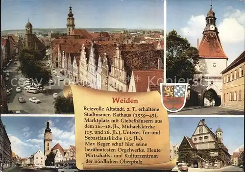 Weiden Oberpfalz Max Reger Stadt Stadtansichten Kat. Weiden i.d.OPf.