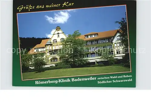 Badenweiler Roemerberg Klinik Kat. Badenweiler