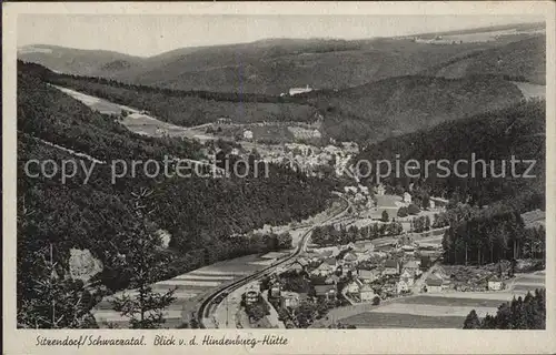 Sitzendorf Thueringen Blick von der Hindenburg Huette Kat. Sitzendorf Schwarzatal