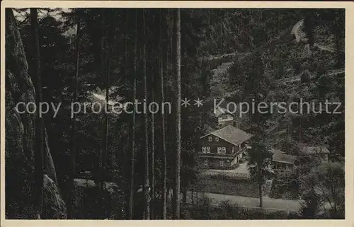 Schwarzatal Schweizerhaus Aufstieg zum Trippstein Kat. Rudolstadt