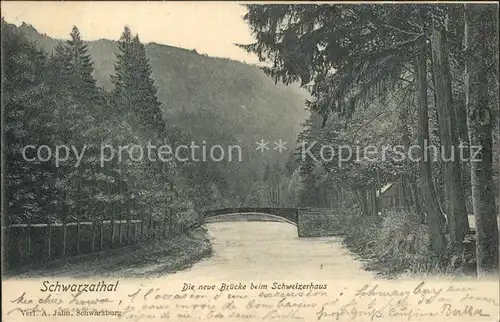 Schwarzatal Neue Bruecke zum Schweizerhaus Kat. Rudolstadt