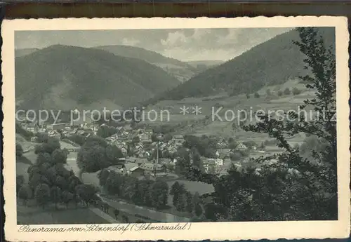 Sitzendorf Thueringen Panorama Kat. Sitzendorf Schwarzatal