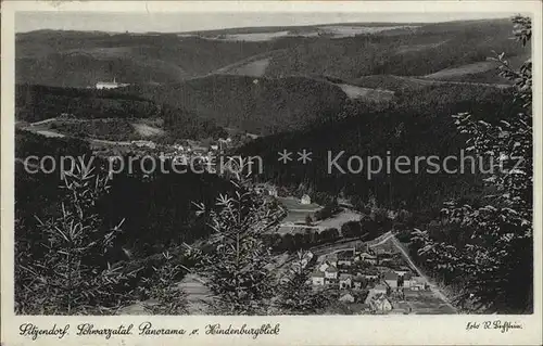 Sitzendorf Thueringen Panorama Hindenburgblick Kat. Sitzendorf Schwarzatal