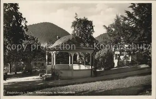 Friedrichroda Wilhelmsplatz Musikpavillon Kat. Friedrichroda