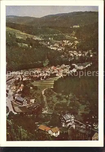 Thueringen Region Blick auf Sitzendorf Schloss Schwarzburg Kat. Erfurt