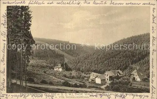 Finsterbergen Blick ins Leinatal Waldburg Villa Schwarzwaldhaus Kat. Finsterbergen Thueringer Wald
