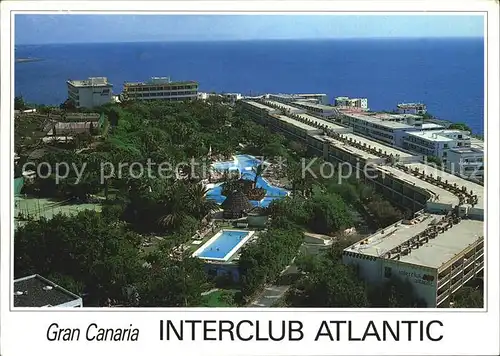 Gran Canaria Fliegeraufnahme Interclub Atlantik Hotel Kat. Spanien