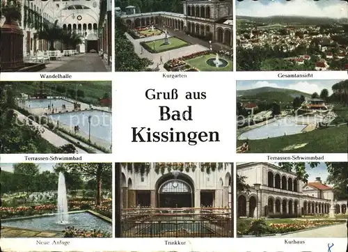 Bad Kissingen Thermalanlagek mit Kurgarten  Kat. Bad Kissingen