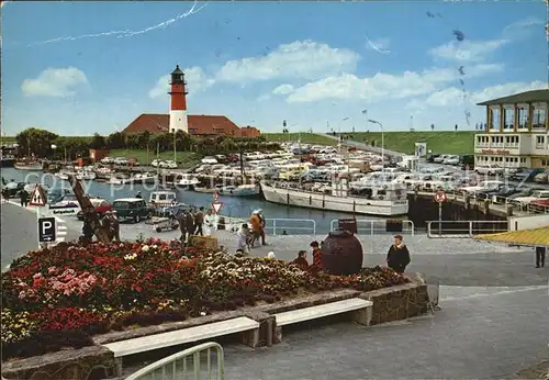 Buesum Nordseebad Partie am Alten Hafen Leuchtturm Kat. Buesum