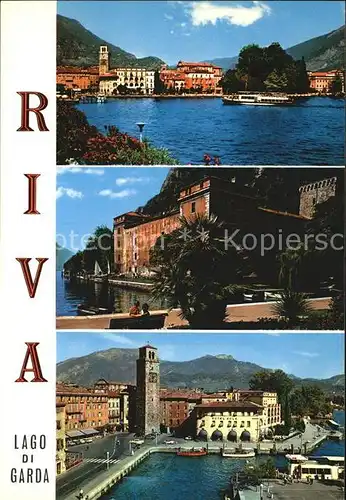 Riva Lago di Garda Teilansichten Hafenpartie Kat. 