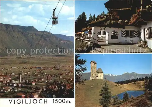 Vigiljoch Lana Seilbahn Hotel Monte San Vigilio Kirchlein Kat. Lana Meran