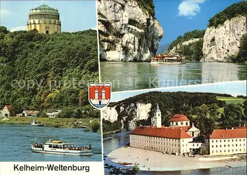 Weltenburg Kelheim Befreiungshalle Donaudurchbruch Kloster Weltenburg Kat. Kelheim