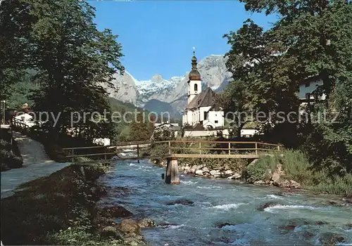 Ramsau Berchtesgaden Teilansicht Kirche Kat. Ramsau b.Berchtesgaden