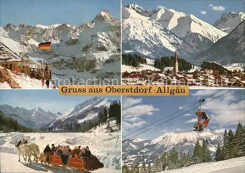 Oberstdorf Skihuette Dorfblick Pferdeschlittenfahrt Sessellift Kat. Oberstdorf