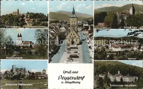 Deggendorf Donau Burgruine Weissenstein Metten Schloss Egg  Kat. Deggendorf