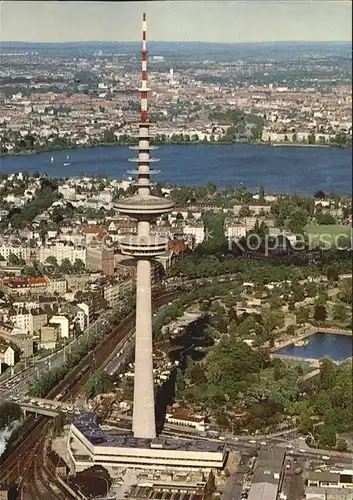 Hamburg Fernsehturm Fliegeraufnahme Kat. Hamburg