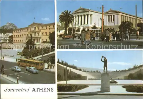 Athens Athen Teilansichten Denkmal Statue Kat. Griechenland
