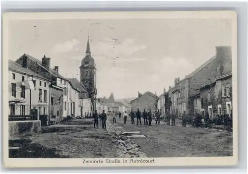 Autrecourt-et-Pourron Zerstoerte Strasse WK1 x / Autrecourt-et-Pourron /Arrond. de Sedan