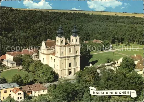 Maria Dreieichen Wallfahrtskirche Fliegeraufnahme Kat. Rosenburg Mold
