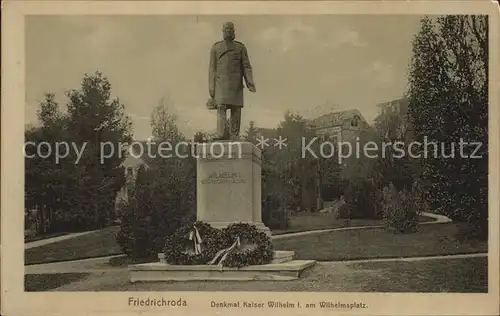 Friedrichroda Denkmal Kaiser Wilhelm I Wilhelmsplatz Kat. Friedrichroda