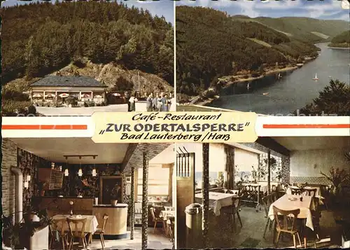 Bad Lauterberg Cafe Restaurant Zur Odertalsperre Theke Gastraum Kat. Bad Lauterberg im Harz