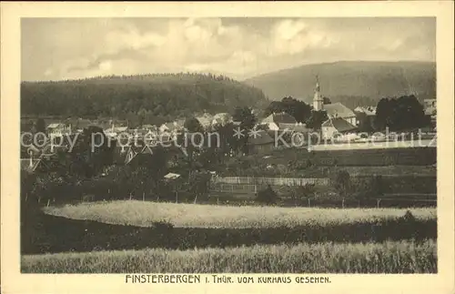 Finsterbergen Blick vom Kurhaus Kat. Finsterbergen Thueringer Wald