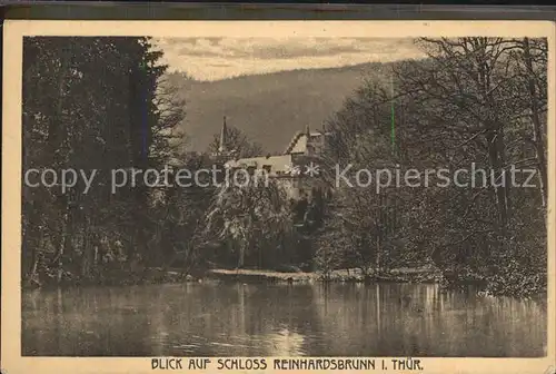 Friedrichroda Blick auf Schloss Reinhardsbrunn Kat. Friedrichroda