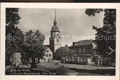 Friedrichroda Blick zur Kirche Kat. Friedrichroda