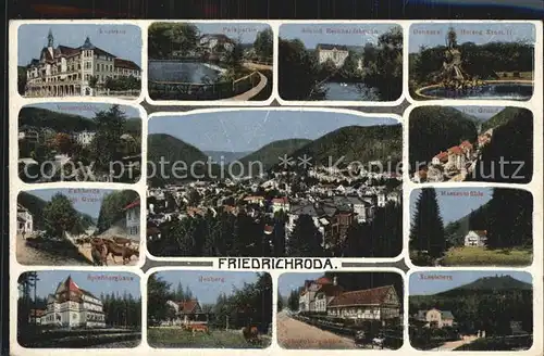 Friedrichroda Inselsberg Spiessberghaus Kuhherde im Grund Kurhaus Vorderbuechig Kat. Friedrichroda