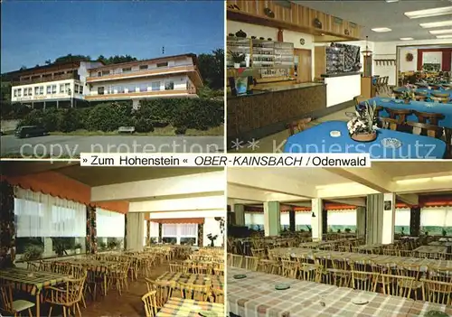 Ober Kainsbach Gasthaus Pension Zum Hohenstein Gastraeume Speisesaal Kat. Reichelsheim (Odenwald)