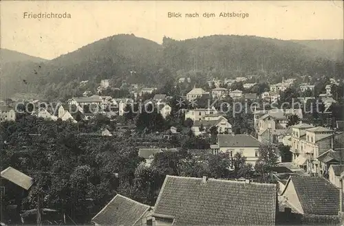 Friedrichroda Blick zum Abtsberge Kat. Friedrichroda