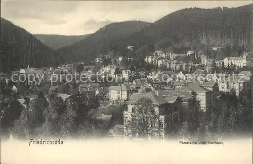 Friedrichroda Panorama vom Kurhaus Kat. Friedrichroda