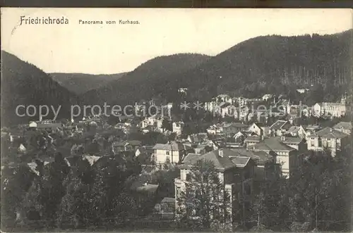 Friedrichroda Panorama vom Kurhaus Kat. Friedrichroda